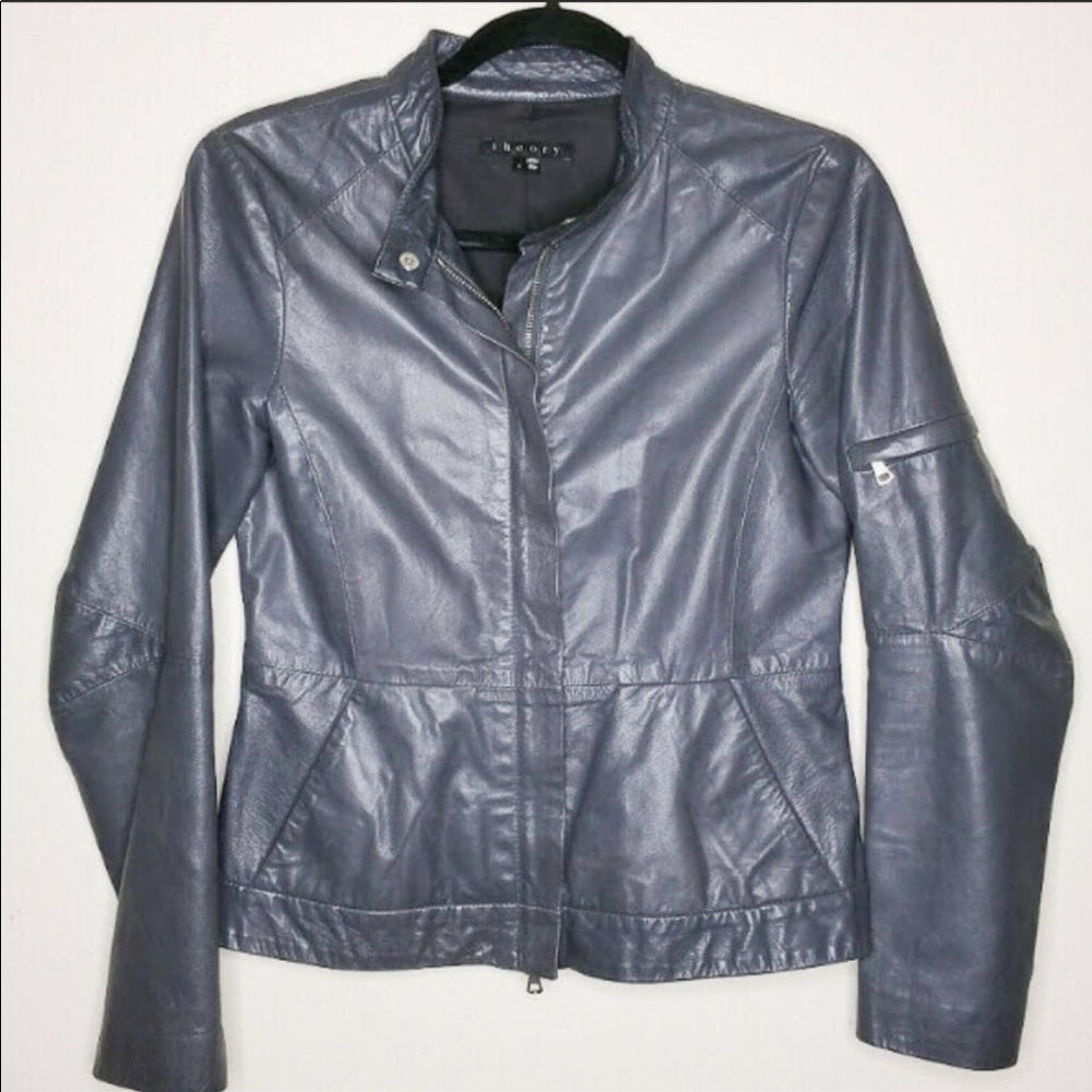 Theory Leather Moto Jacket
